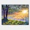 Designart - Dawn Sunshine Light By The River - Farmhouse Canvas Wall Art Print